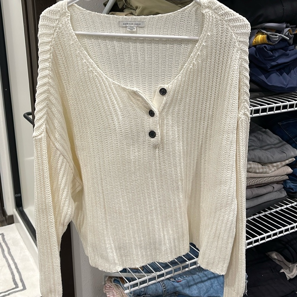 American Eagle button Sweater